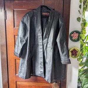 VTG Phase 2 100% Leather Swing Coat L